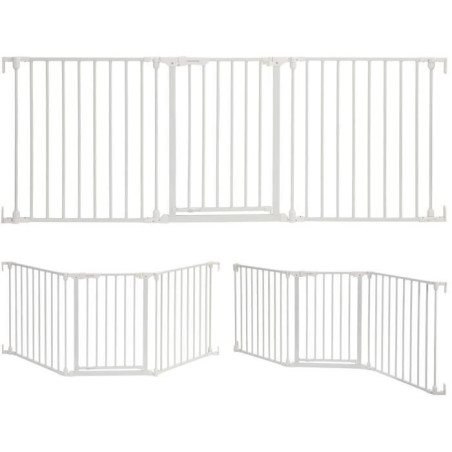 Barriere de sécurité enfant - Discovery 3 - DREAMBABY - 74,5 cm a 1,95 cm - Blanc