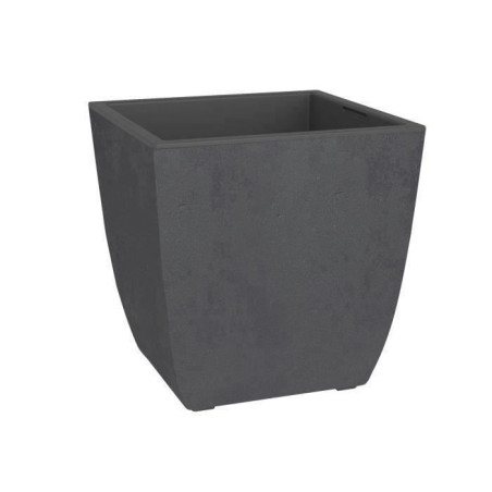 EDA Bac a fleurs - DIVA BASALT - Gris anthracite - Carré - 42 L - 43,5 x 43,5 x H.44,2 cm - EDA - Bac intérieur amovible