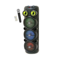 Enceinte karaoké lumineuse - INOVALLEY - KA129-XXL - Bluetooth V5.0 - 90 cm - 1000 W - Haut-parleurs 3 x 8'' - Micro sans fil i