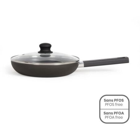 Faitout - LIVOO - MEP150R - 24 cm - Antiadhésif sans PFOA ni PFOS - Poignées silicone - Tous feux dont induction