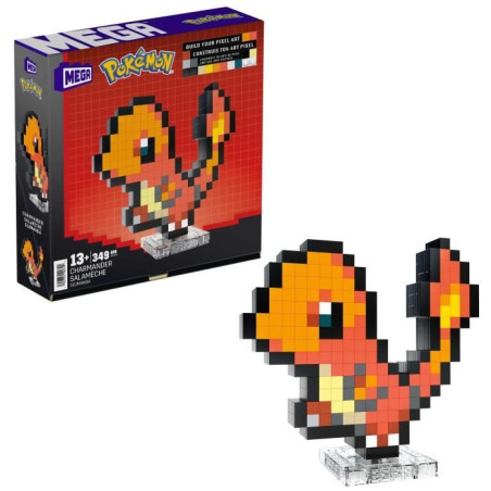 MEGA-Pok?mon-Salam?che-Coffret de construction r?tro 349&nbsp;pi?ces - MEGA Pok?mon - HTH76
