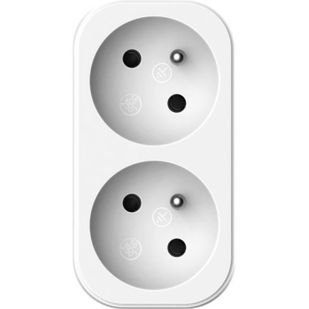 Biplite - QUARX - 2P 16A - Blanc et gris clair, conforme NF