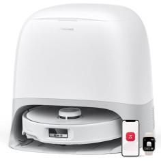 ROBOROCK QREVO CURV - Robot Aspirateur Laveur avec station multifonction 3.0 - 18500 Pa - Systeme Anti-enchevetrements