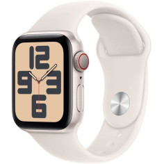 Apple Watch SE GPS + Cellular - 40mm - Boîtier Starlight Aluminium - Bracelet Starlight Sport Band - M/L