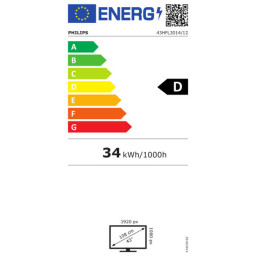 Tlvision Philips 43HFL3014/12 Full HD 43" LED