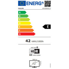 TV intelligente Philips 43PUS8009AMB 43 4K Ultra HD 43" LED HDR