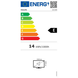 cran Philips 221V8A/00 Full HD 21,5" 75 Hz
