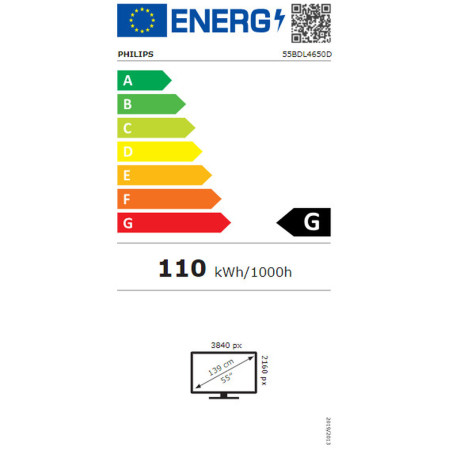 cran Philips 55BDL4650D 4K Ultra HD 55" 50 - 60 Hz 60 Hz LED