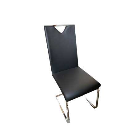 Chaise de salle à manger en polyuréthane+pieds en chrome noir 57×42×99.5