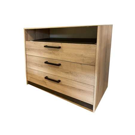 Commode 3 tiroirs 82x81x39cm