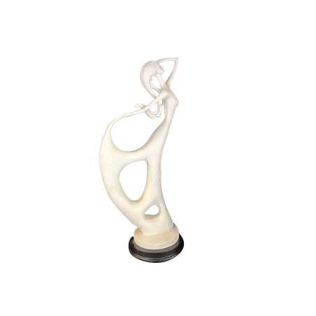 Statue en résine bicolore danseuse h32 cm, noir/blanc