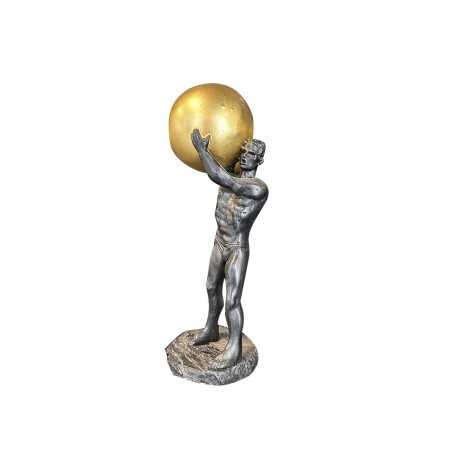 Statue athète 26cm doré / noir