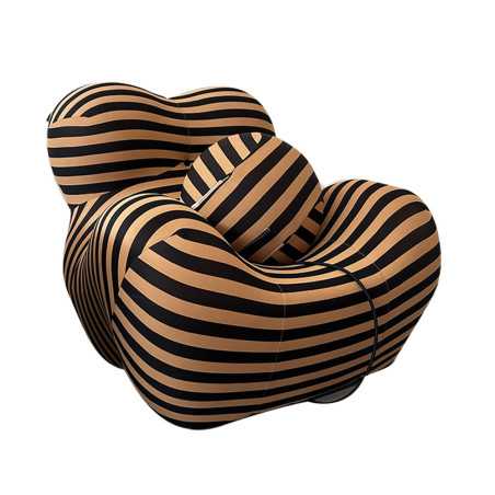 Canapé textile+ballon 100x105x90 noir+beige