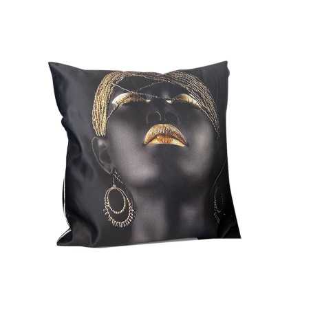 Housse de coussin tissu satiné/polyester 45x45 comme photo