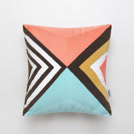 Coussin toile intérieur + polyester 400g 45x45 triangle design