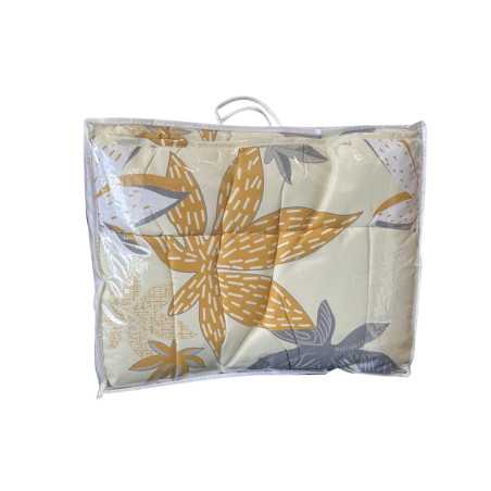 Couette imprimée tissu polyester double face 74gsm garnissage 250gsm polyester 140x200cm jaune 8