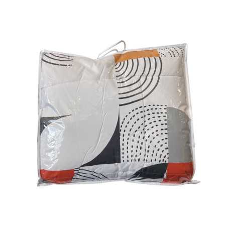 Couette imprimée tissu polyester double face 74gsm garnissage 250gsm polyester 140x200cm gris 8