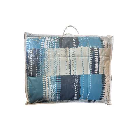 Couette imprimée tissu polyester double face 74gsm garnissage 250gsm polyester 240x260cm bleu 5