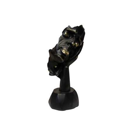 Statue visage homme 31cm noir - 3 modèles au choix