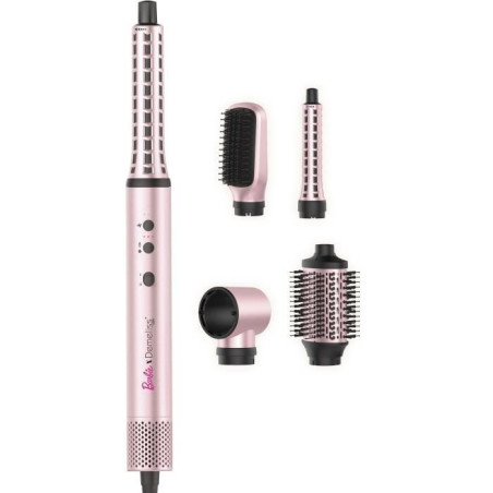 Brosse soufflante - DEMELISS - AirFlow Styler Barbie Edition - 3 vitesses - Rose
