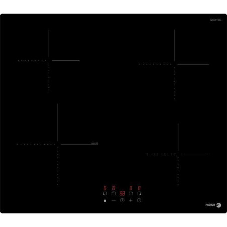 Table de cuisson - FAGOR - FTI468 - 59 cm - 4 foyers induction - Verre noir