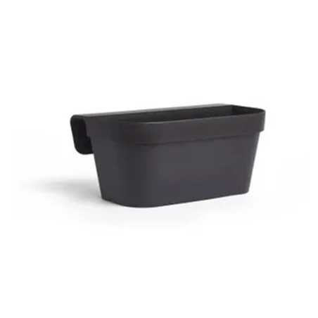 Jardiniere+crochet - GARDEN ID Star - Noir-Anth 50 x 21 cm - Fixation facile - Réserve d'eau - recyclé et 100% recyclable