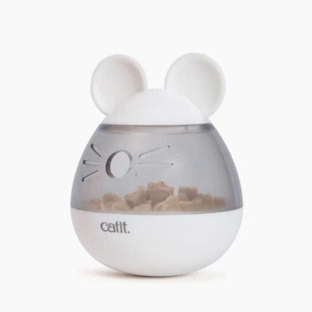 Distributeur de friandises pour chat - CATIT - PIXI - Design oreilles de souris - Blanc