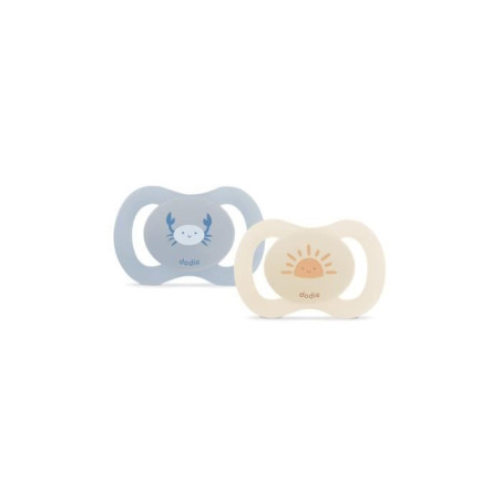 Duo sucettes anatomiques - DODIE - 0/2 mois - Crabe