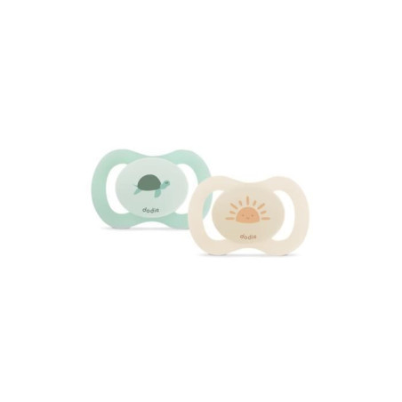 Duo sucettes anatomiques - DODIE - 0/2 mois - Tortue