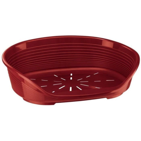 Corbeille - FERPLAST - SIESTA DELUXE 4 - Bordeaux - Ovale - Intérieur - Anti-dérapant