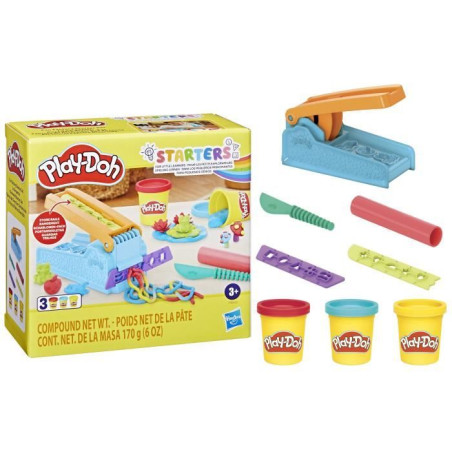 Play-Doh Coffret Starters Le Serpentin, Pâte a Modeler 3 pots et 10 formes amusantes, Activité créative pour enfants des 3 an