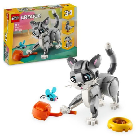 LEGO Creator 31163 3-en-1 Le chat joueur - Jeu de construction pour fille des 8 ans