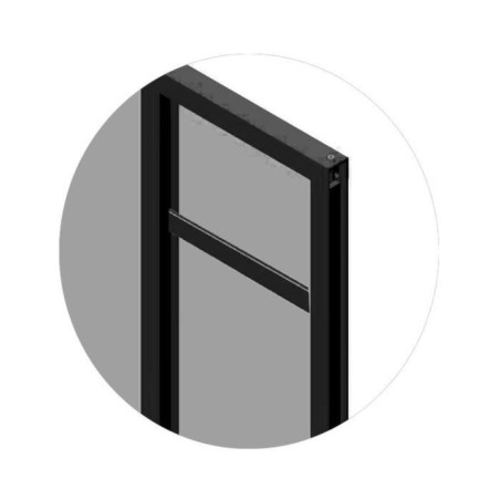 Kit lattes horizontales - OPTIMUM - Verriere fixe - H50 X L30 cm - Noir