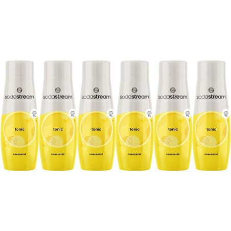 Concentrés SODASTREAM - Lot de 6 concentrés Tonic - Jusqu'a 54L de boissons - 440 ml