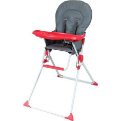 BAMBISOL Chaise haute fixe - Des 6 mois - Mixte - Gris et rouge BAMBISOL Chaise haute fixe - Des 6 mois - Mixte - Gris et rouge