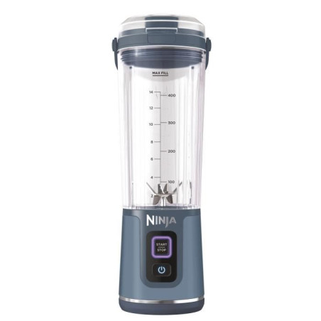 Blender portable Ninja Blast - BC150EUNV - bol 530 ml - autonomie 2h - sans fil - sans BPA - bleu denim