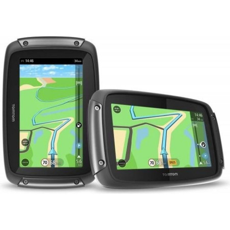 TomTom GPS Moto RIDER 550 - 4, 3 pouces, Carte Monde, TomTom Traffic, Alertes des zones de Danger, Appel Mains-Libres