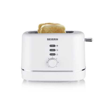 Grille-pain automatique 850 w bouton pain congelé avec veilleuse fonction de réchauffage - blanc