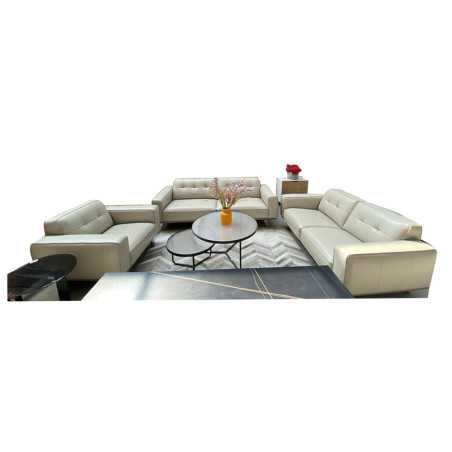 Salon 3 2 1 en cuir taupe