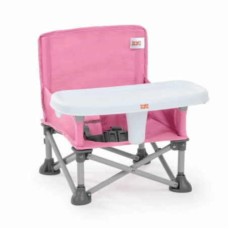 BRIGHT STARS Rehausseur de chaise, vert, pliable, nomade, de voyage, Léger et facile a nettoyer, Sac de transport inclus