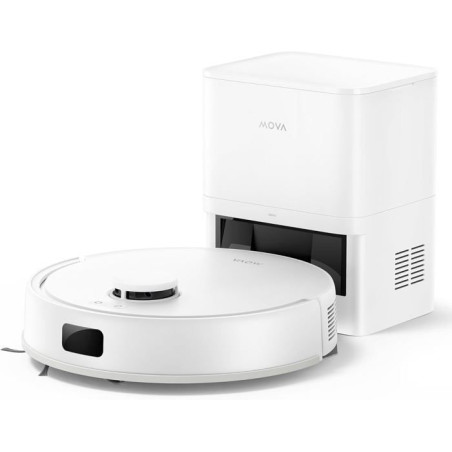 MOVA E20 Plus - Robot Aspirateur Laveur avec Vidage Automatique, Auto-vidangeable Pendant 90 Jours, 5000Pa