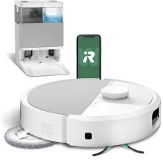 iRobot Roomba Plus 505 Combo + AutoWash - Base Multifonction - Lavage et séchage a l'air Chaud des lingettes - PrecisionVision
