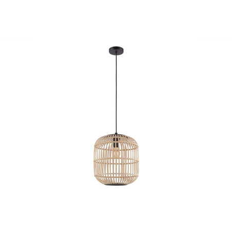 BORDESLEY Suspension acier noir/nature E27 28W max H1100 D350