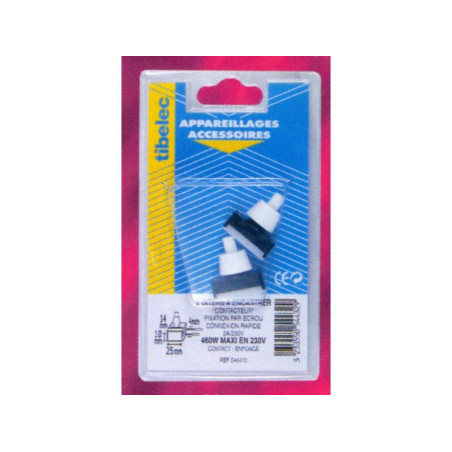 INTERRUPTEUR REDUIT POUSSOIR 20X8MM 2A uv4