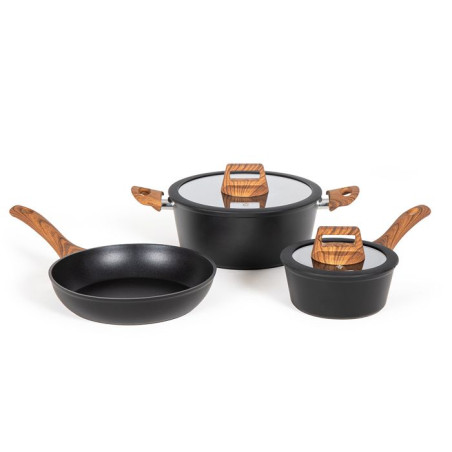 LIVOO Feel good moments - Batterie de cuisine 5 pieces - Noir - MZP147