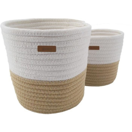 Paniers de rangement - DOMIVA - Honey Moon - Coton tressé
