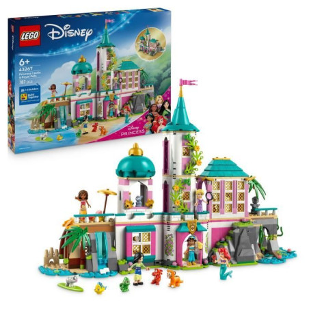 LEGO | Disney 43267 Le Château des Princesses et les Animaux Royaux - Jeu Fille des 6 ans