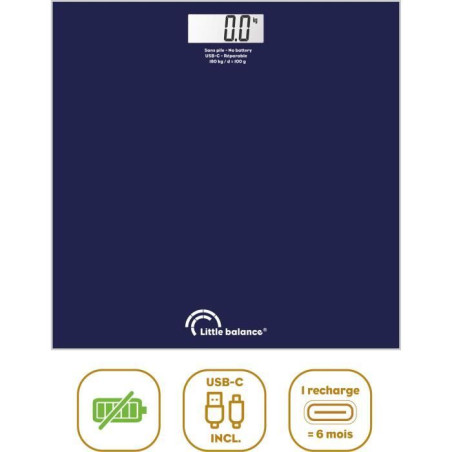 Pese-personne - LITTLE BALANCE - SB3 - USB-C - Bleu nuit