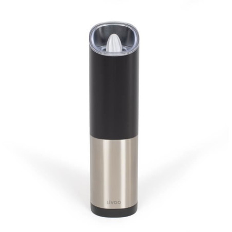 Moulin a épices - LIVOO - GS161 - 80 ml - Moulure réglable - LED bleue - Par gravité rechargeable