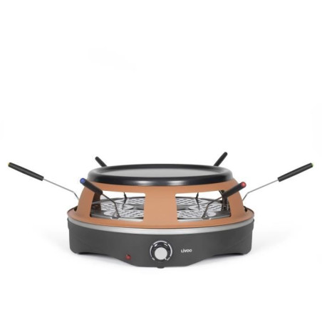 Four a pizza - LIVOO - DOC304 - 1200W - 6 personnes - Ø10 cm - Antiadhésif